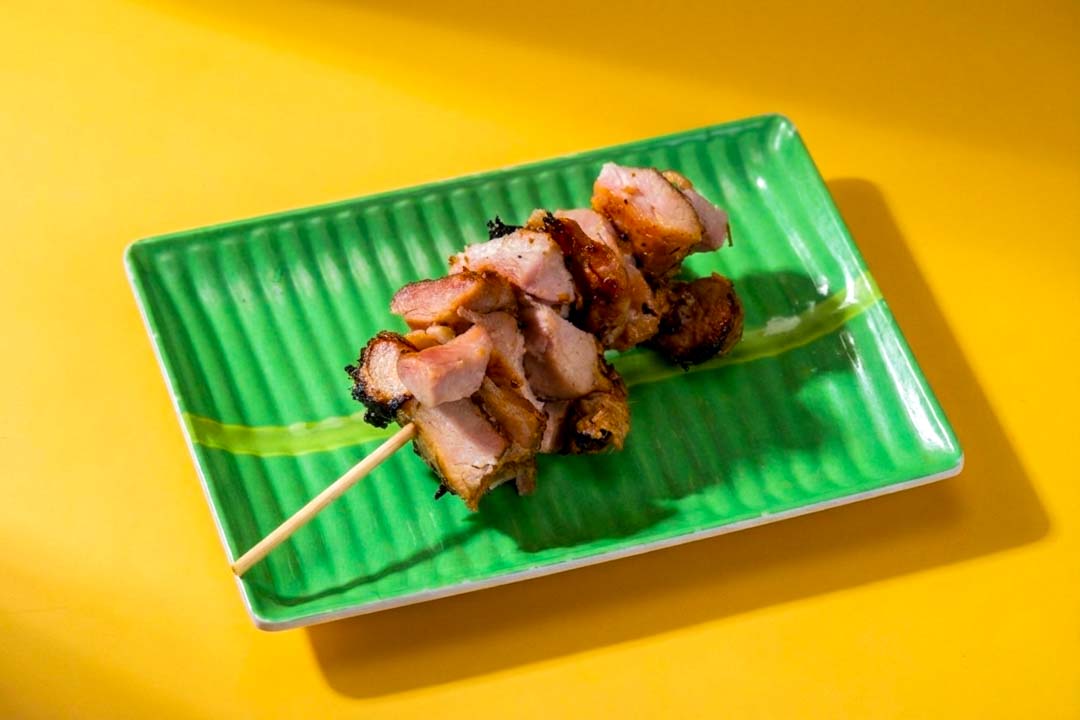 Grilled pork skewers