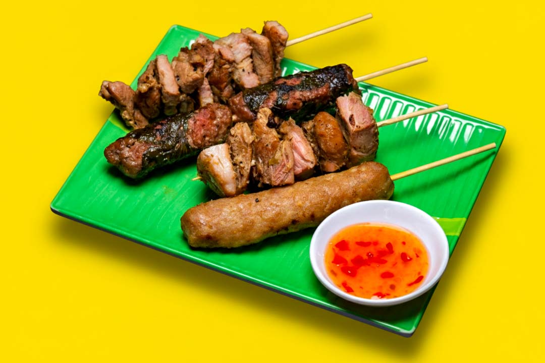 A colourful selection of Saigon Summer skewers