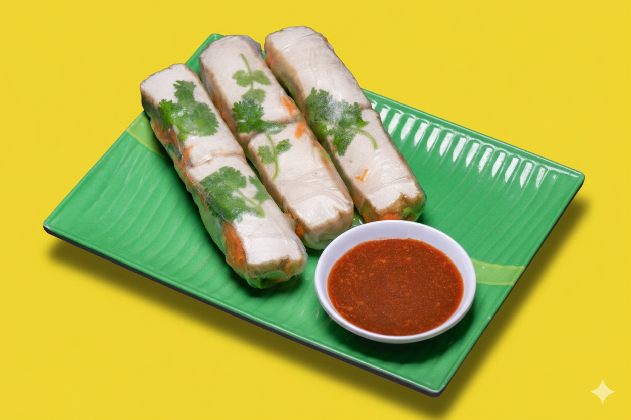 Tofu rice paper rolls