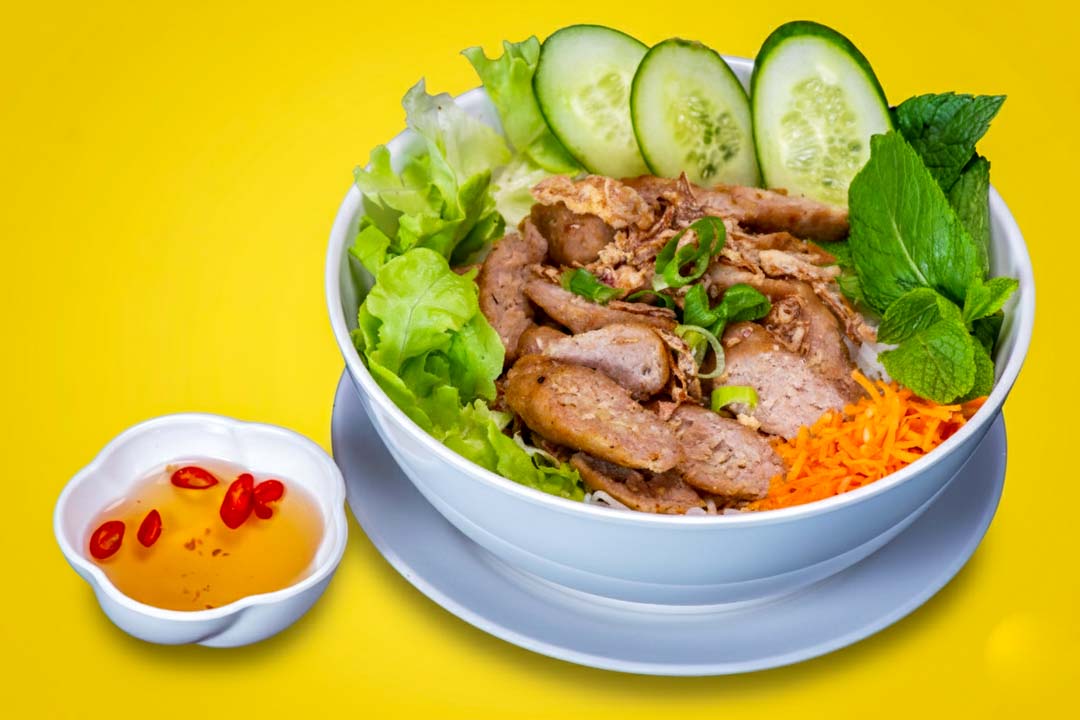 Pork sausage vermicelli salad